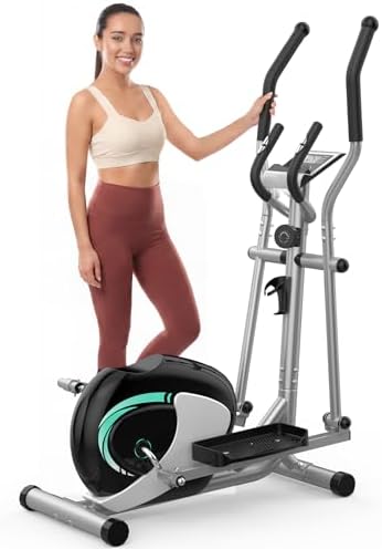 Dripex Elliptical Exercise Machine, Elliptical Machine for Home with 16 Resistance Levels, Quiet & Smooth Magnetic Elliptical Training Machines with 13.2 lb Flywheel, LCD Monitor & Pulse