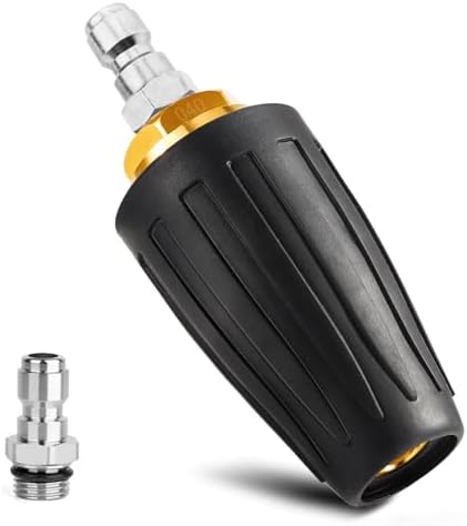 Pressure Washer Tips Turbo Nozzle Pressure Washer 4000 PSI Max Rotating Pressure Washer Nozzle with 2PCS 1/4'' Quick Connect for Cleaning Brick