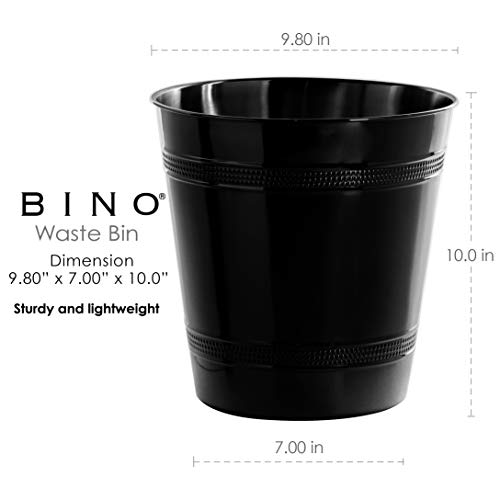 BINO Metal Waste Basket for Home, Office, Bathroom, Dorm, Kitchen and More | Trash Can Bin for Bedroom | Desk Trash Can | Home Essentials
