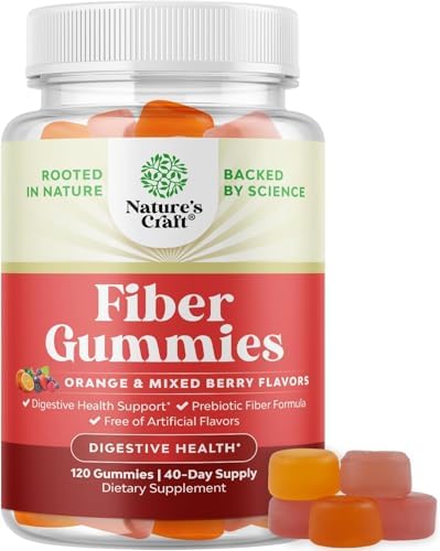 Tasty Prebiotic Fiber Gummies for Adults - High Fiber Supplement Gummies Vitamins for Adults with Prebiotic Soluble Chicory Root for Immunity and