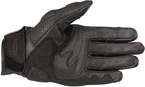 Alpinestars Mustang V2 Leather Motorcycle Gloves (3X-Large, Black/Black)