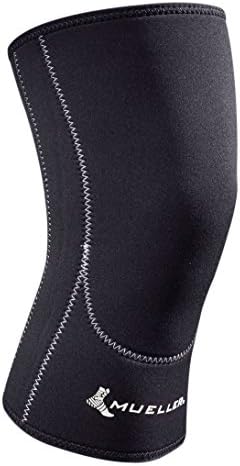 Mueller Sports Medicine Closed Patella Knee Sleeve, Knee Pain Relief Support for Men and Women, Ideal for Arthritis, Sprains, Black
