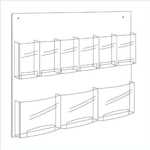 Safco Products 5666CL Clear2c Literature Rack: 3 Magazines & 6 Pamphlets, Increase Visibility & Conversions