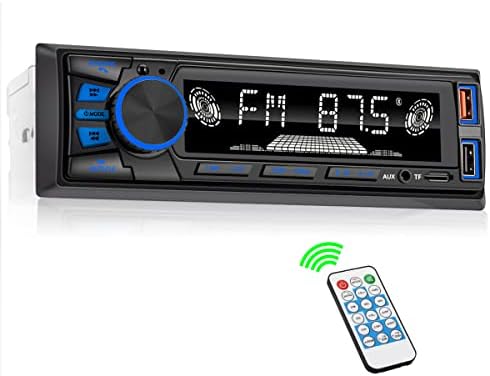 REAKOSOUND Car Radio Bluetooth Single DIN Stereo - FM, USB, AUX, APP, No CD