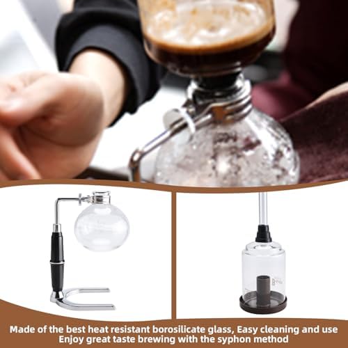 Amarine Made Siphon Coffee Maker, Siphon Coffee Brewer, Japanese Siphon | 5-Cup, 16 Ounce, Easy to Use