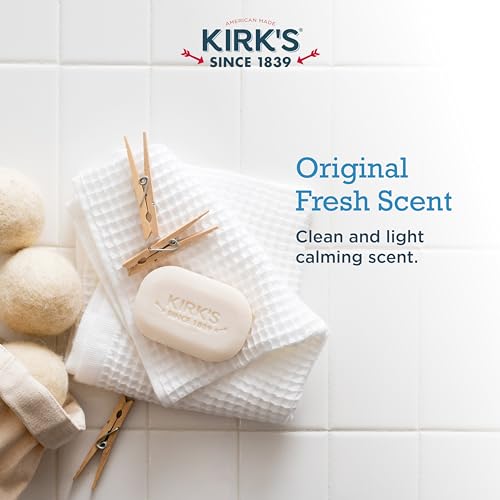 Kirk's Original Coco Castile Bar Soap Fragrance Free 4 Ounces (8 Pack)