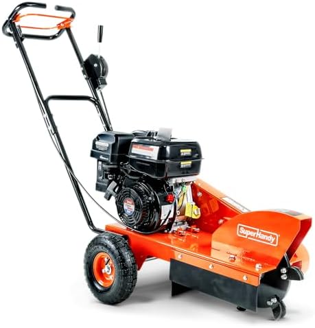 SuperHandy 9HP Gas Stump Grinder, 12-Inch Cut, 6 Carbide Teeth | Gas stump grinder for removing stumps in yards and landscaping