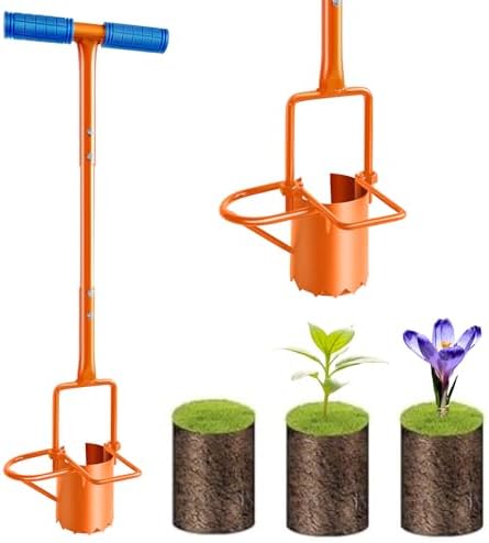 glorousamc Bulb Planter, Weeder, Sod Plugger, Flower Planting