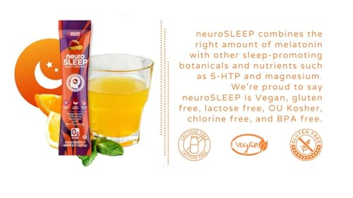 neuroSLEEP | Tangerine Dream | Functional Beverage for Restful Sleep, Non-Carbonated; 16.9 Fl Oz (Pack of 12)
