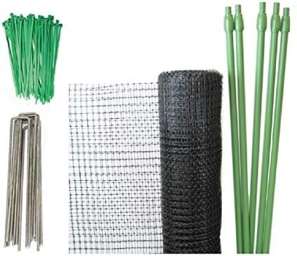 Tenax Deer Netting - Heavy Duty, 7ft Netting for Gardens - 7 Ft x 100 Ft - Black Polypropylene