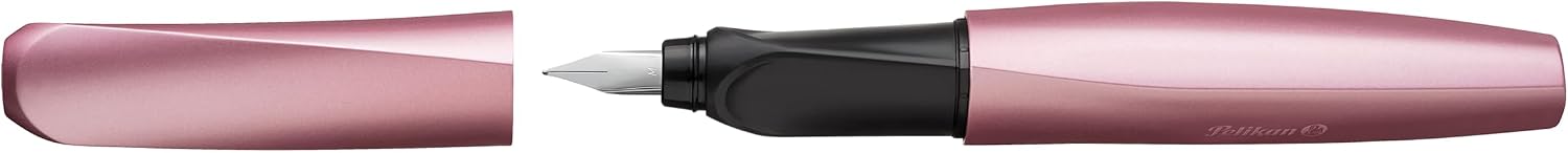 Pelikan Twist Fountain Pen with 1 Ink Cartridge, Medium Nib, Silver, Boxed (947101)