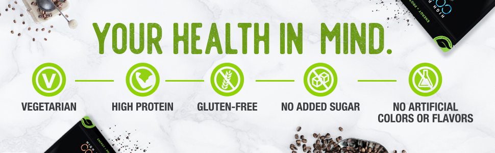 your health in mind vegetarian high protein gluten free no sugar