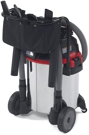 RIDGID 50353 1610RV Stainless Steel 16-Gal. Wet Dry Shop Vacuum with Cart, 6.5 Peak HP Motor, Large Wheels, Pro Hose, Drain, and Blower Port, Red