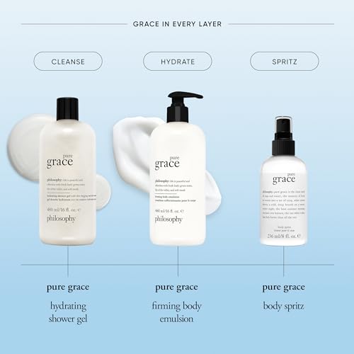 philosophy pure grace body spray - crisp & clean women's scent - with notes of water lily