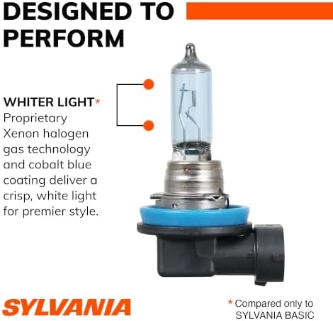 SYLVANIA - H11 (64211) SilverStar zXe GOLD High Performance Halogen Headlight Bulb - Headlight & Fog Light, Bright White Output, Best HID Alternative