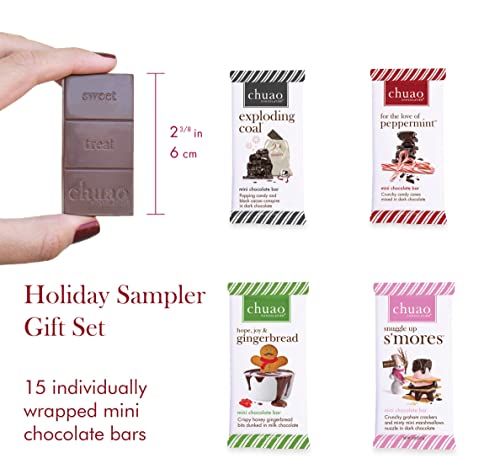 Chuao Chocolatier Share the Love Assorted Milk and Dark Mini Gourmet Chocolate Bars Gift Box | Sampler For Holiday, Birthday, Thank You, Corporate Gift Baskets | 36 Bars, 0.39 oz Each