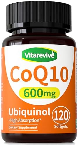 CoQ10 600mg Softgels Ubiquinol CoQ10 Supplement with PQQ & Vitamin E