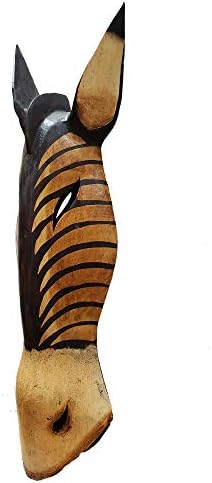 Stoneage Arts Giraffe Zebra Face Mask Wall Hanging Décor Hand Painted Patterns African Safari Decorative Accent A Contemporary Variation An Awesome