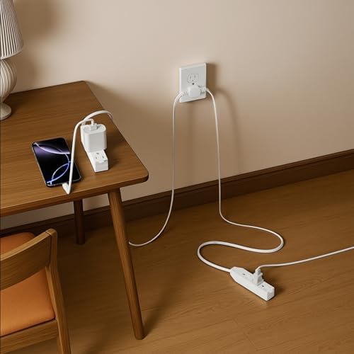 2 Pack 12 Feet 3 Outlets with Hand/Foot Switch Extension Power Cord.