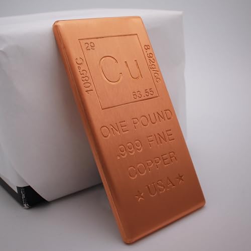 1 lb Copper Bar (Flat Style) .999 Pure Paperweight | Element Design with Certificate of Authenticity