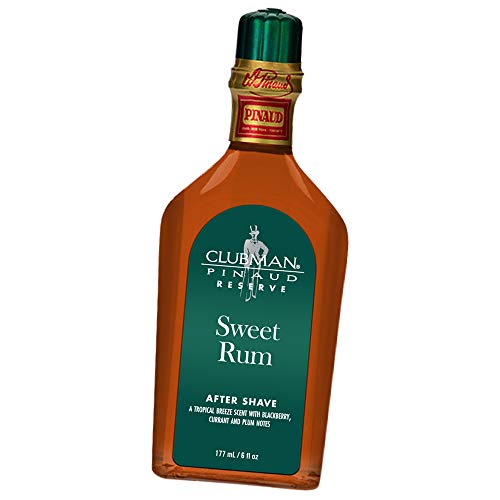 Clubman Reserve Sweet Rum After Shave Lotion for Men – Refreshing Scent After Shave Splash, Soothing Aftershave Care, 6 oz