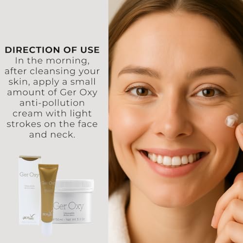 Gernetic Ger Oxy, Oxygenating Pollution Protection Face Cream, Revitalizing Daily Moisturizer for Dull Skin, 40ml