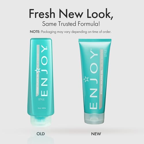 Enjoy Strong Holding Gel, Versatile, Alcohol Free Styling with Medium to Strong Hold & Volume Boost (8 oz)