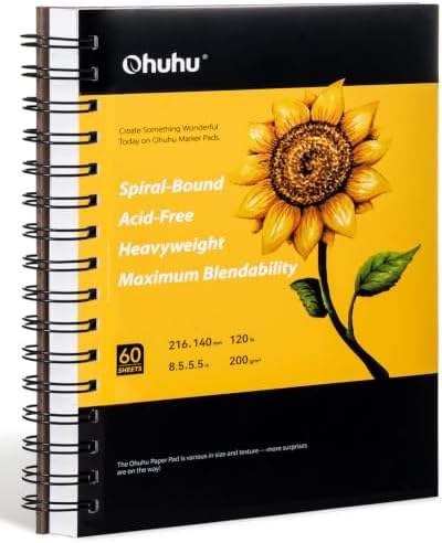 Ohuhu 7"x10" Marker Paper Pad Art Sketchbook for Drawing and Sketching
