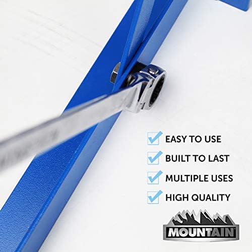 Mountain RF7 SAE Reversible Double Raised Box Ratcheting Wrench Set, Universal Spline, 90 Tooth Design, 180 Degree Rotating Head, Sizes 5/16", 3/8"