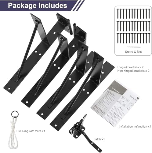 Anti Sag Gate Kit Heavy Duty No Sag Kit for Wooden Gate Fence with a Gate Latch