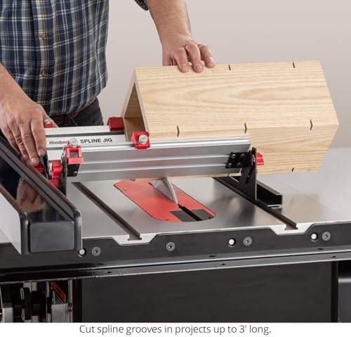 Woodpeckers Spline Jig, Router Table & Table Saw Jig for Dovetails & Miter Joints, Makes Joinery Strong & Attractive, Made in USA