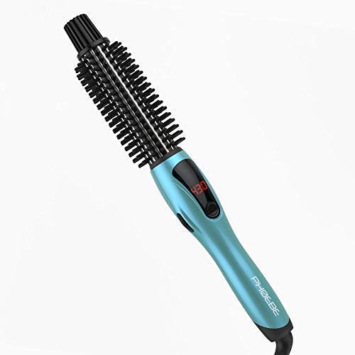 PHOEBE Curling Iron, Dual Voltage Travel 1 Inch Ceramic Tourmaline Ionic Hair Curler Hot Brush, Professional Anti-Scald Instant Heat Up Curling Wands