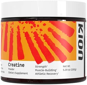 Kion Creatine Monohydrate Powder, Creapure, Unflavored, Strength & Muscle