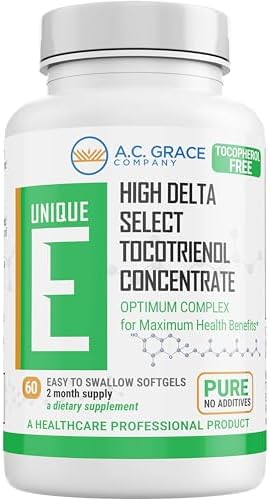 A.C. Grace Company, Unique E Tocotrienols - Tocopherol Free Softgels, 60 Count