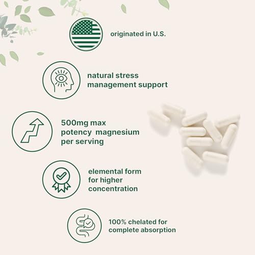 Micro Ingredients Magnesium Glycinate 500mg Per Serving, 240 Capsules | Potent Elemental Form, Chelated, High Absorption | Healthy Muscle, Bones