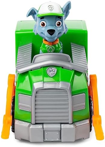 Paw Patrol, Rocky’s Recycle Truck Vehicle with Collectible Figure, Preschool Toys for Boys & Girls Ages 3 and Up