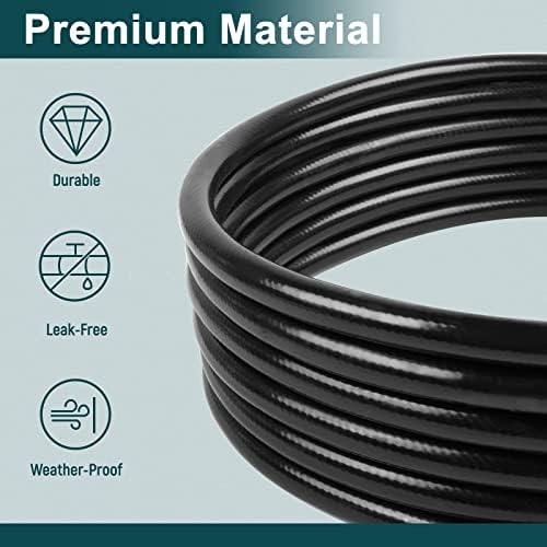 GASPRO 12 FT Propane Extension Hose with Gauge for 100lb Propane Tank, Also for RV, Gas Grill, Heater and Other Propane Appliances