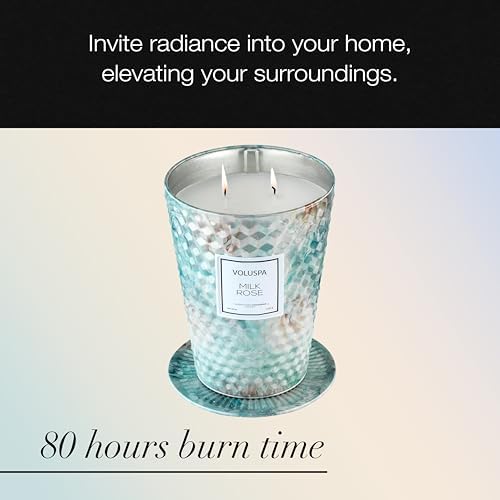 Voluspa BlackBerry Rose Oud, 2 Wick Tin Candle, 8 oz, 25 Hour Burn Time, Coconut Wax for Clean Burning, Handcrafted in The USA