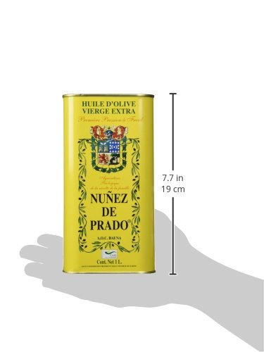 Nuñez de Prado Extra Virgin Olive Oil – USDA Organic, DOP Baena, First Cold Pressed, Family Estate Harvest, 33.8 fl oz (1 Liter)