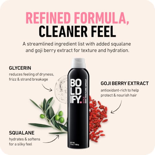 Boldify Dry Texture Spray - Hair Volumizer and Texturizing Spray for Fine Hair - Stylist Recommended Volume Products for Women & Men | For Fine Hair