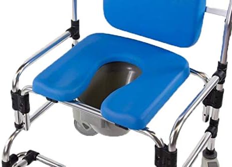 Platinum Health Caspian Professional Mobile Shower/Commode Chair-Padded, Aluminum