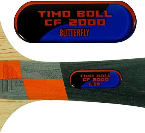 Butterfly Timo Boll Carbon Fiber Ping Pong Paddle | ITTF Approved Table Tennis Racket | Ping Pong Sponge and Rubber | Carbon Layers in Ping Pong Racket for Power | Professional Ping Pong Paddle