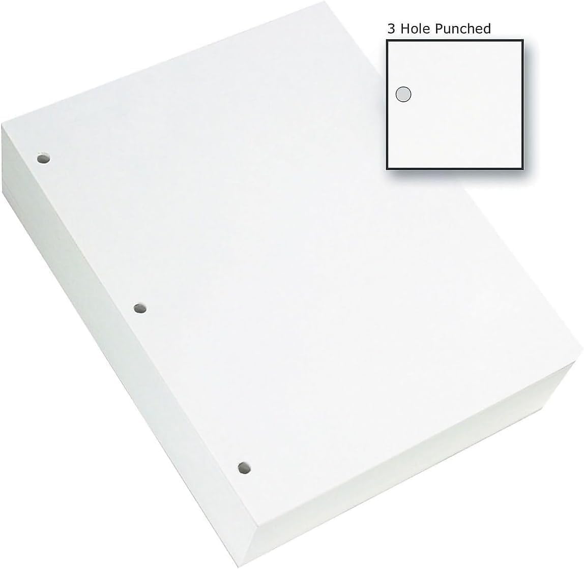 Staples 8.5" x 11" 3-Hole Punched Copy Paper, 20 lbs., 92 Brightness, 500/Ream