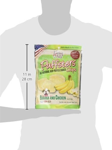 Loving Pets Puffsters Banana Chicken Treats for Dogs (4 oz), (5110)