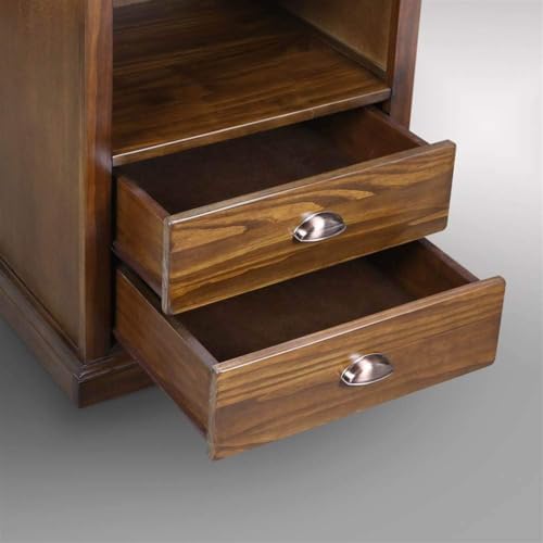 Lincoln Nightstand Mocha Concealment Furniture Hidden Storage Bedside Table Solid Wood Drawer Compartment Secure Stylish Bedroom Night Table Compact