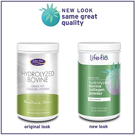 LifeFlo Hydrolyzed Bovine Collagen, Grass Fed | Supports Vibrant Skin & Hair, Bone & Joint Health | 12.7oz, 60 Serv.
