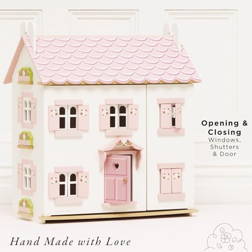 Le Toy Van Iconic Sophie's Large Wooden Doll House | Wooden Iconic Dollshouse, FSC Certified Wood, Plastic Free, Rigorously Safety-Tested