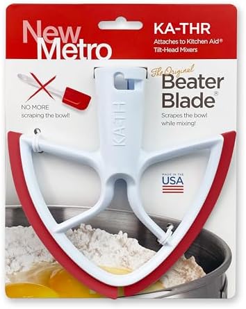New Metro KA-6LR Original Beater Blade Works w/ Most KitchenAid 6 or 7 Qt Bowl-Lift Stand Mixers, Red