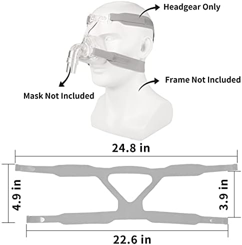 CPAP Mask Headgear Strap, Universal CPAP Supplies Strap for CPAP Mask | Universal CPAP Mask Strap, Magic Tape Adjustable, Medical-Grade Soft Fabric, Durable Replacement for Most CPAP Masks, Blue
