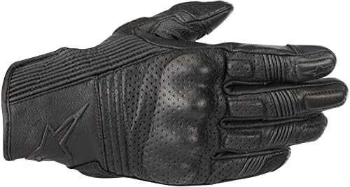 Alpinestars Mustang V2 Leather Motorcycle Gloves (3X-Large, Black/Black)